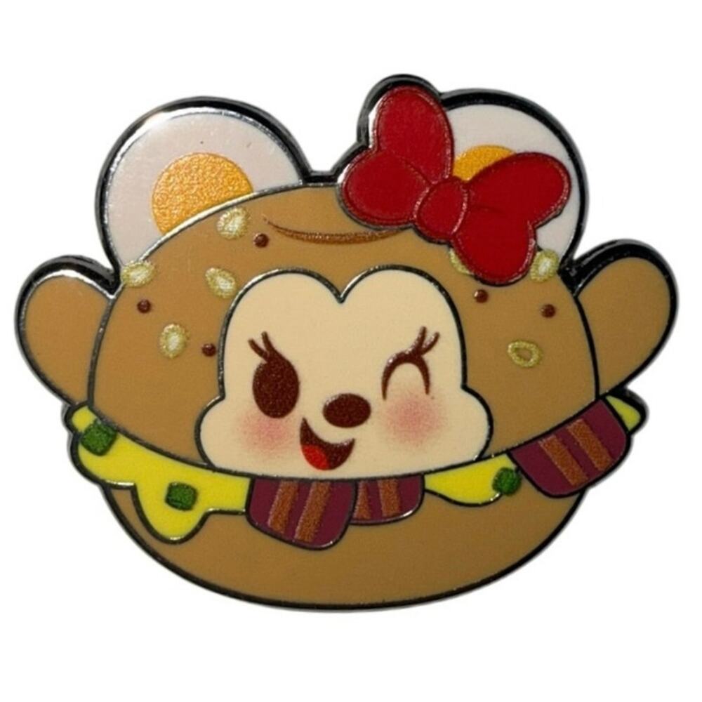 Disney Series 3 Munchlings Minnie Mouse Everything Bagel Sandwich Munchling Pin